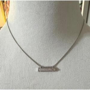 Kendra Scott Bar Necklace with Rose Quartz